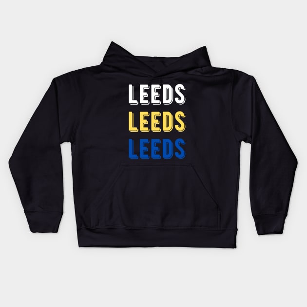 Leeds Leeds Leeds Kids Hoodie by Providentfoot